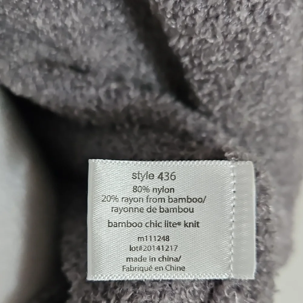 Barefoot Dreams Bamboo Chic Lite Women's Gray Open Front Cardigan S/M